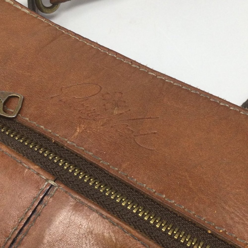 Patricia Nash Brown Distressed Leather Crossbody - Picture 10 of 13